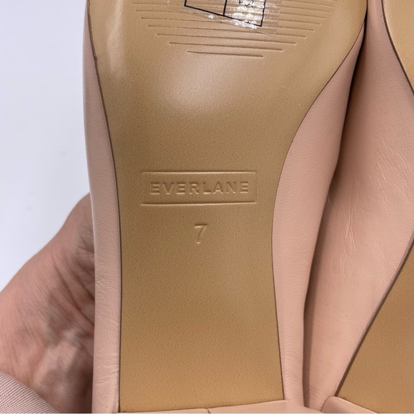 NEW Everlane Pale Pink Italian Leather Day‎ Heel in Size 7 - Picture 9 of 11